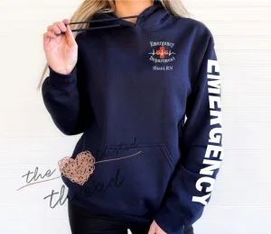 Healthcare ED Emergency Department Hoodie Sweatshirt EKG